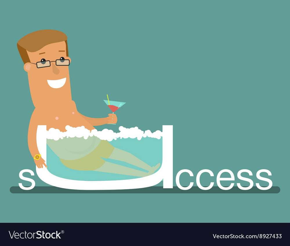 Successful businessman relaxing on the jacuzzi