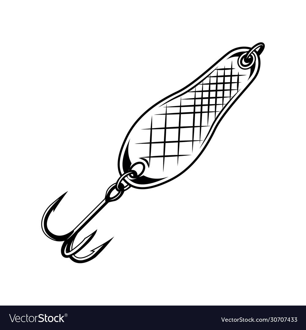 Vintage fishing spoon concept Royalty Free Vector Image