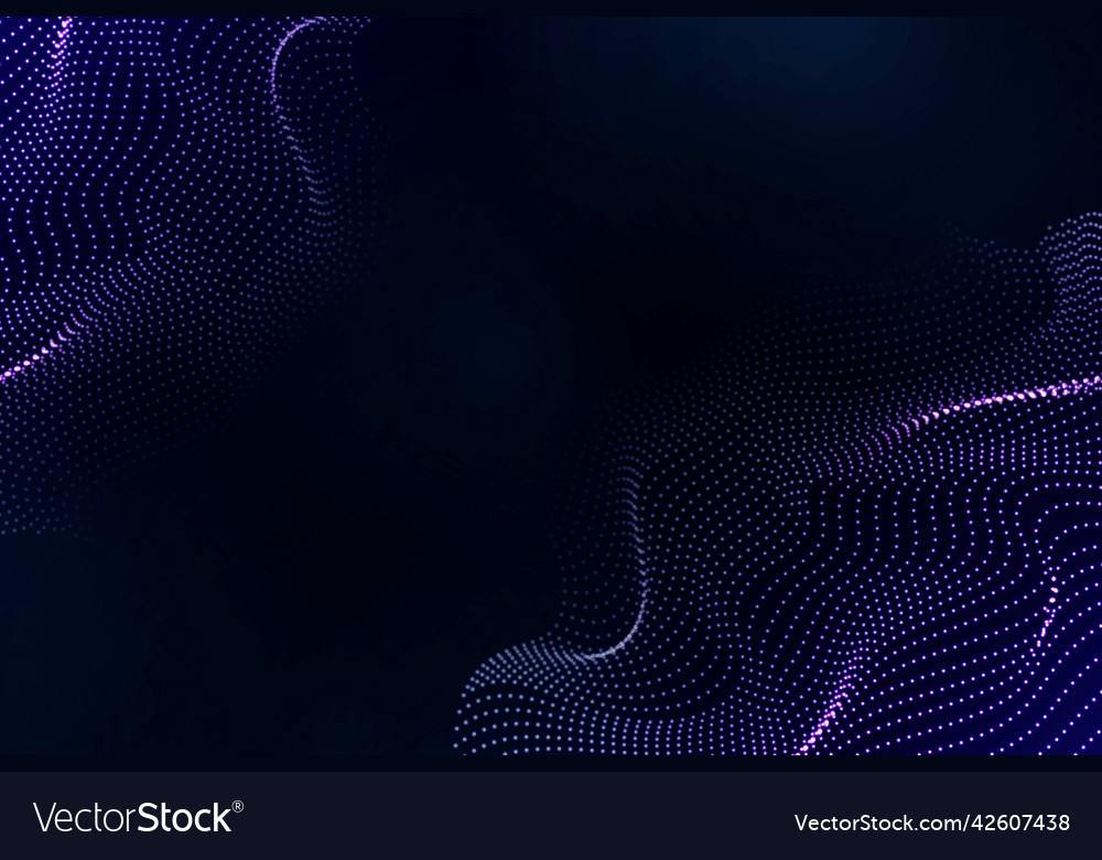 Abstract gradient wave of particles big data vector image Abstract gradient wave of particles big data