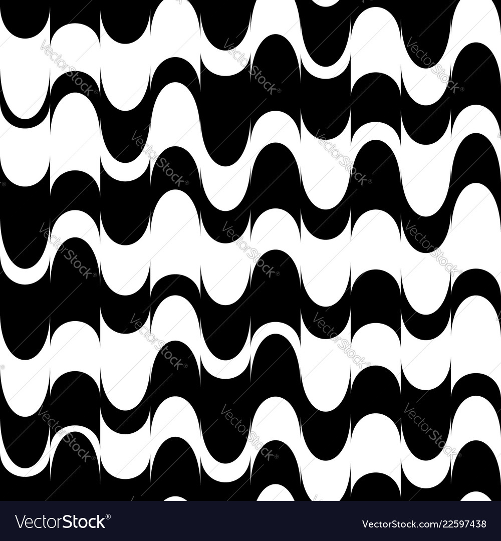 Abstract monochrome background with wavy zigzag vector image Abstract monochrome background with wavy zigzag