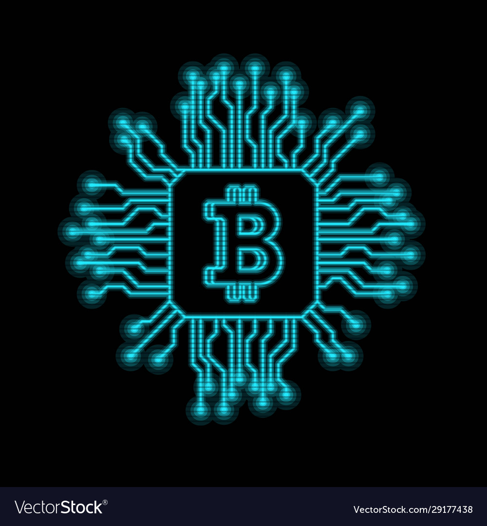 Bitcoin falling apart to digits vector image Bitcoin falling apart to digits