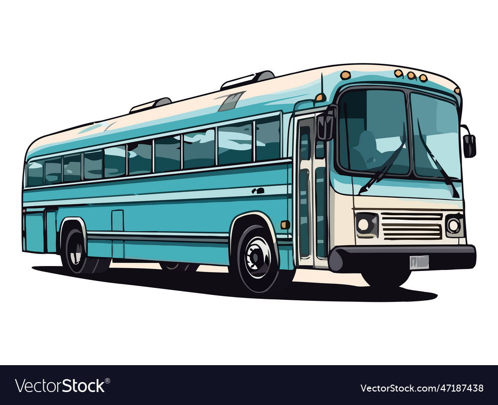 Blue bus design Royalty Free Vector Image - VectorStock