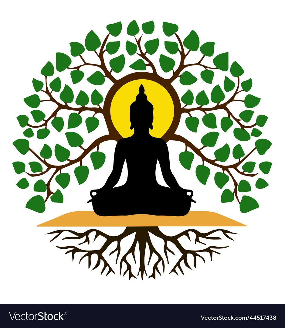 Buddha with Tree and Roots