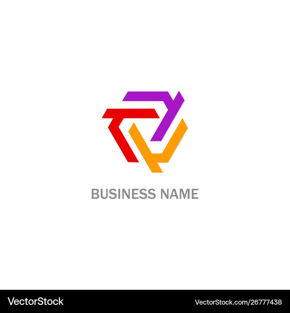 Circle shape colored geometry logo Royalty Free Vector Image