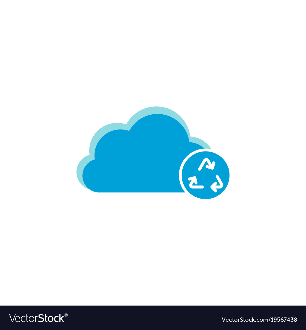 Cloud computing icon recycle
