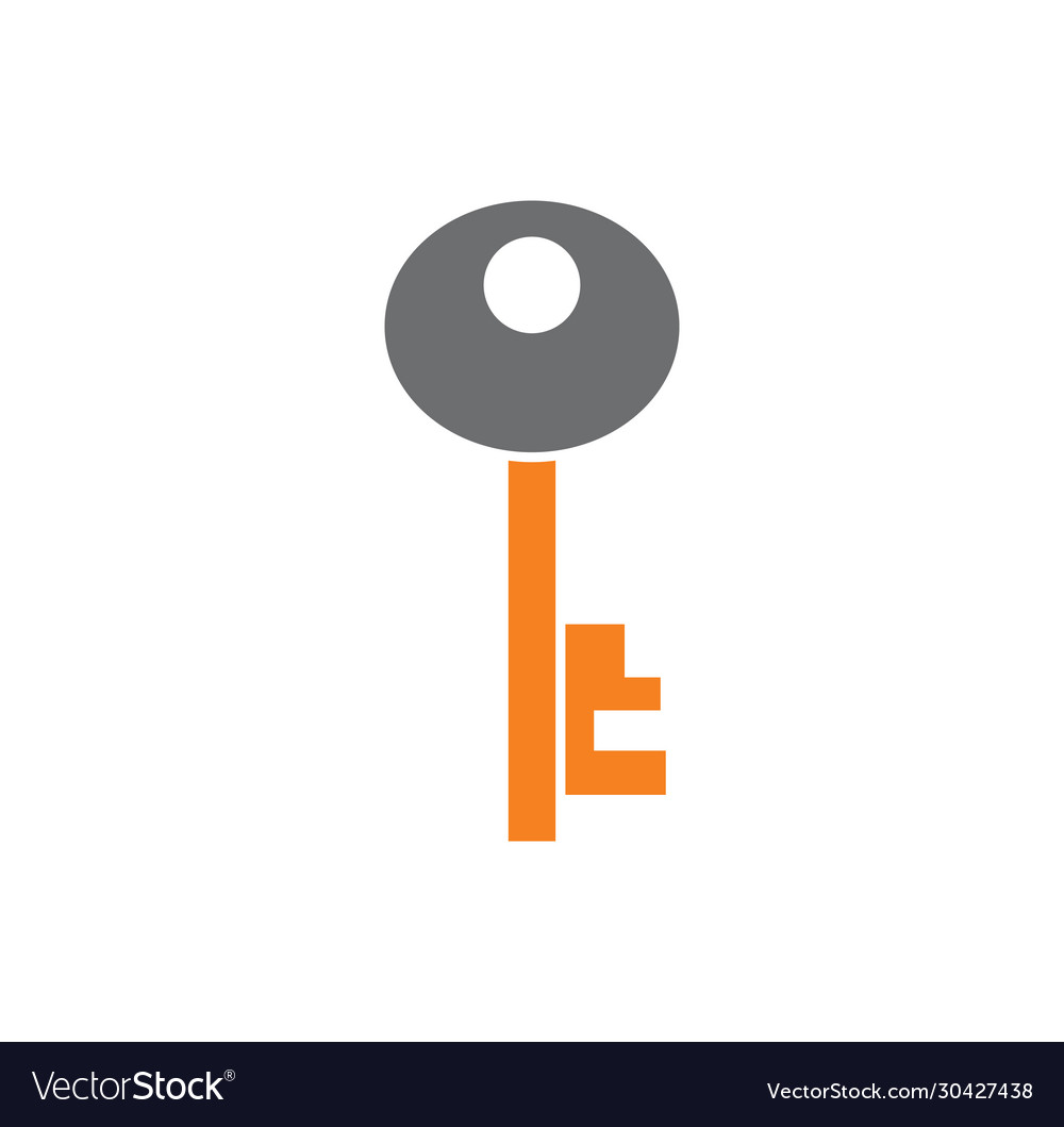 Key icon on background for graphic and web design vector image Key icon on background for graphic and web design
