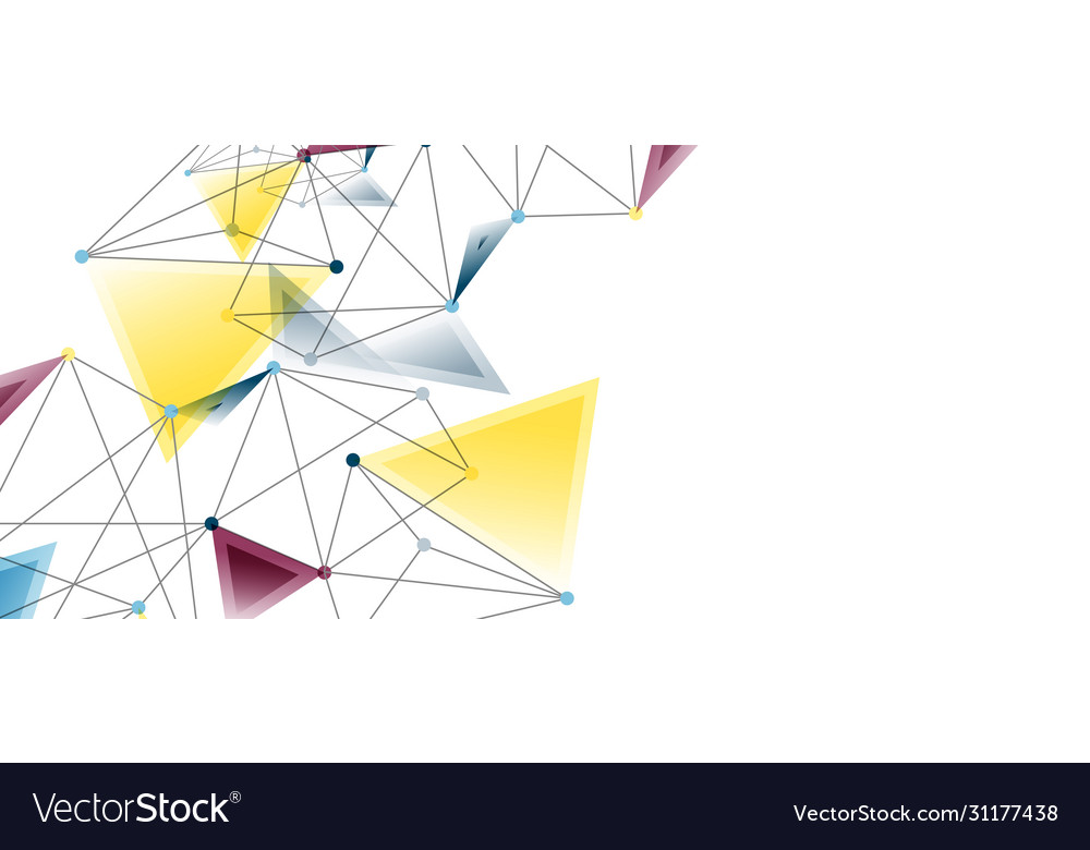 Line points connections triangular technology