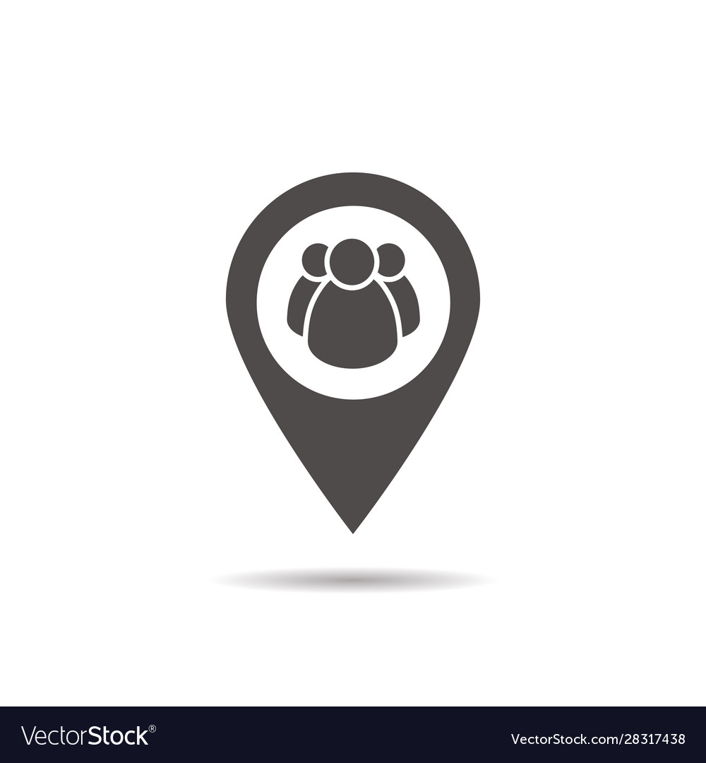 Meeting point location icon Royalty Free Vector Image