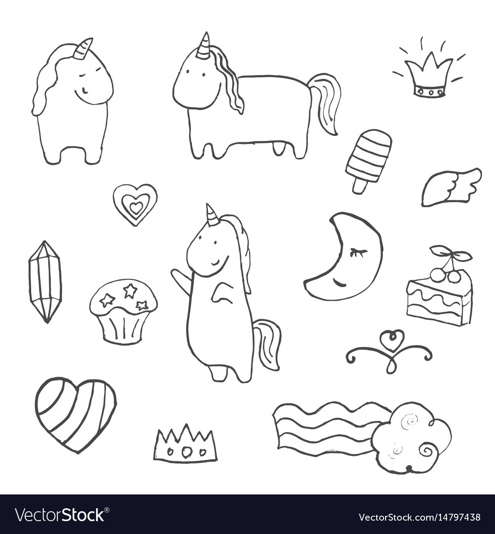 Set of unicorn