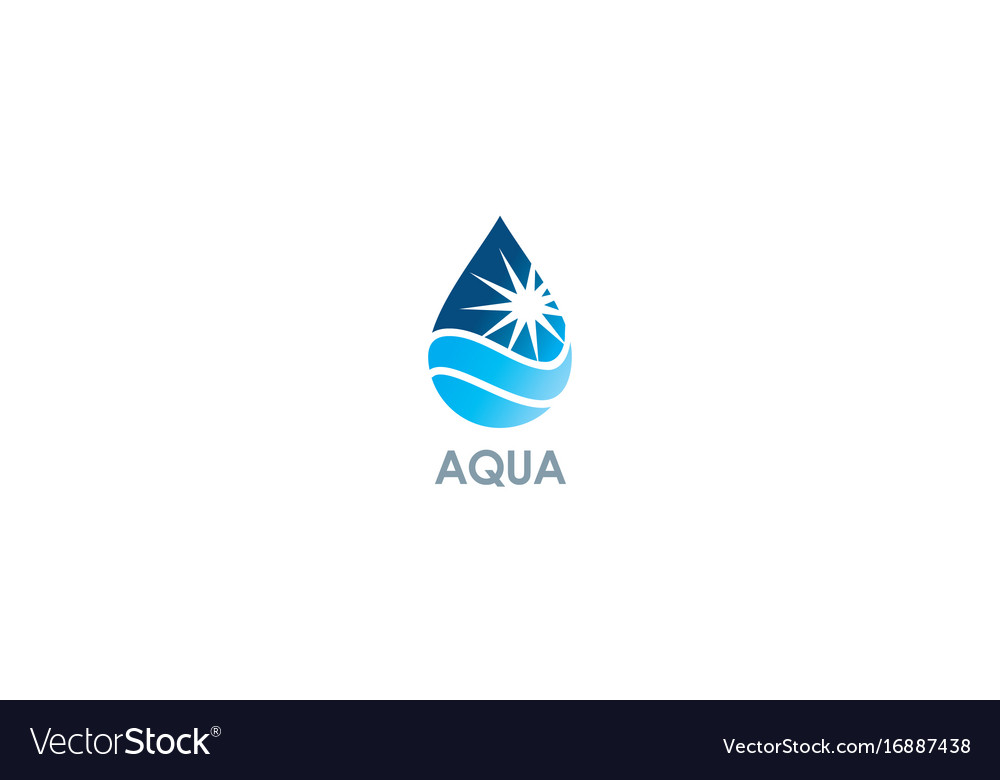 Water Drop Fresh Logo Royalty Free Vector Image