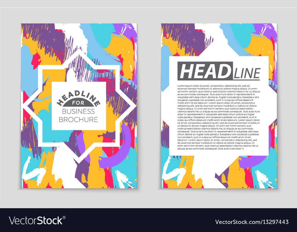 Abstract layout background set for art