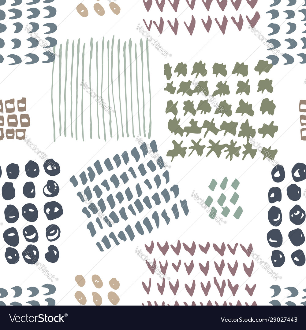 Abstract pattern with color doodle square shapes Vector Image Abstract pattern with color doodle square shapes