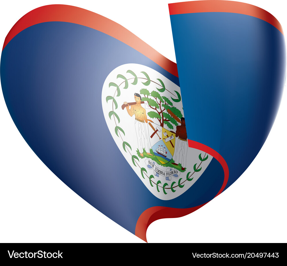 Belize flag Royalty Free Vector Image - VectorStock