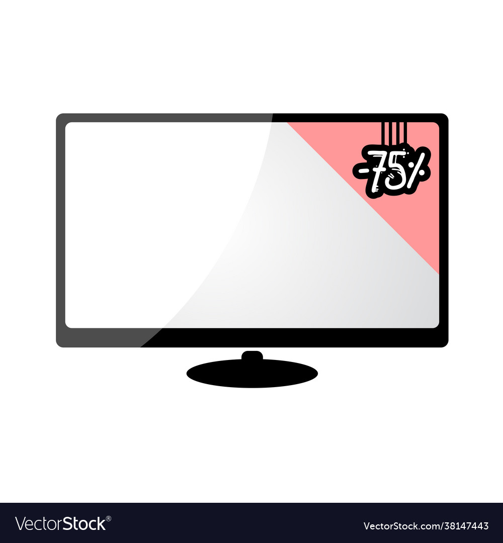 Big screen television Royalty Free Vector Image