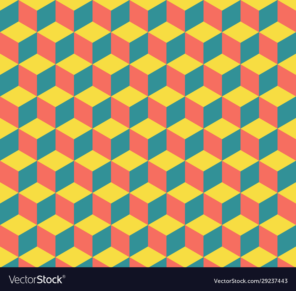 Cubes pattern abstract geometric background vector image Cubes pattern abstract geometric background