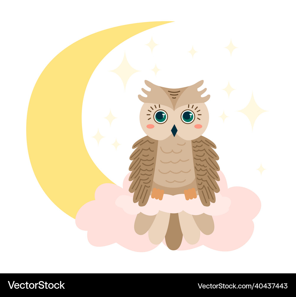 Cute owl concept Royalty Free Vector Image - VectorStock