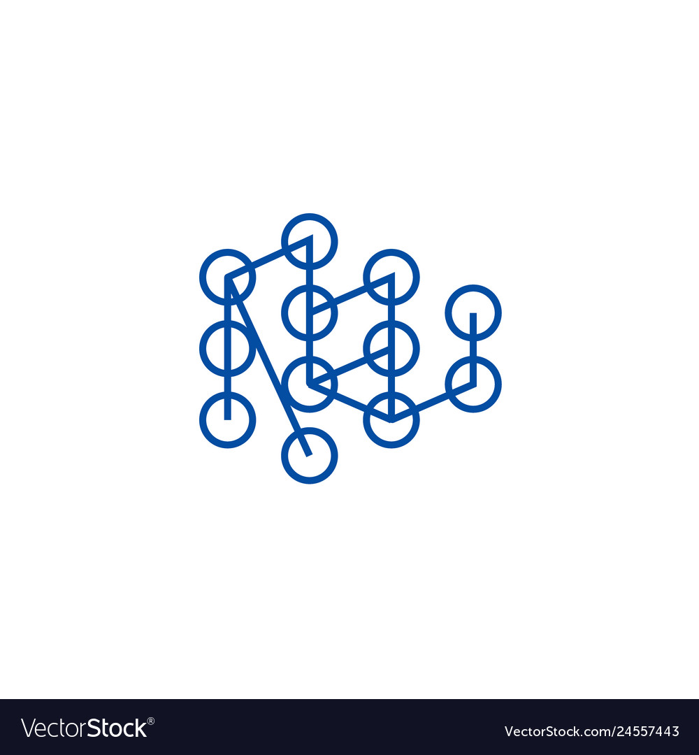 Deep learning concept line icon vector image Deep learning concept line icon