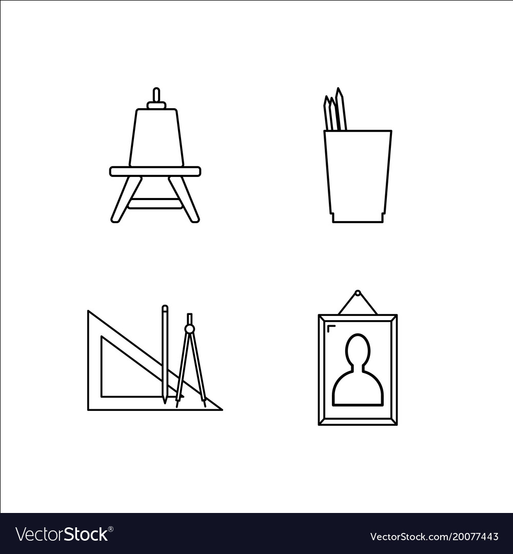 Design und Studio einfache lineare Icon-Setsimple