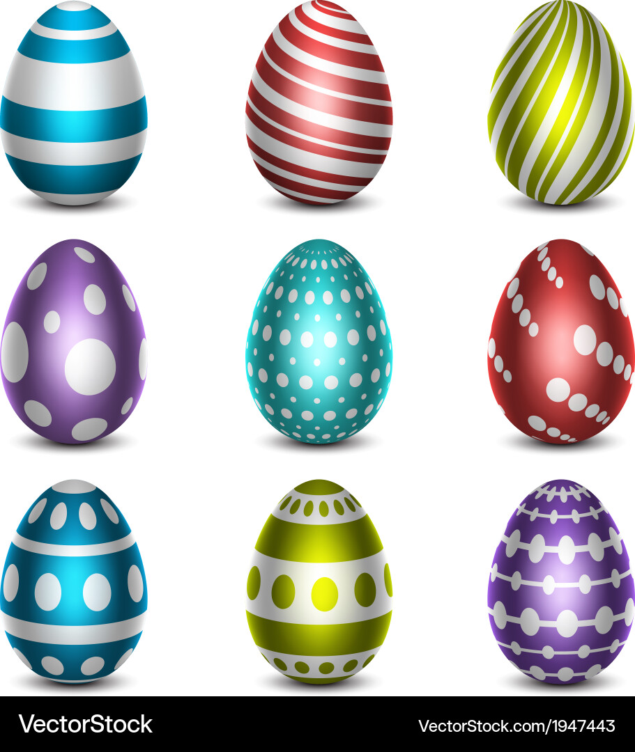 Easter eggs Royalty Free Vector Image - VectorStock