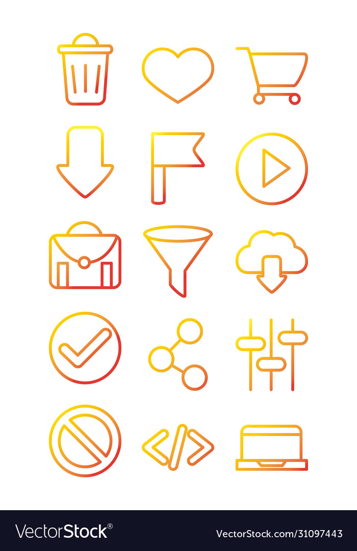 Interface internet web technology digital icons