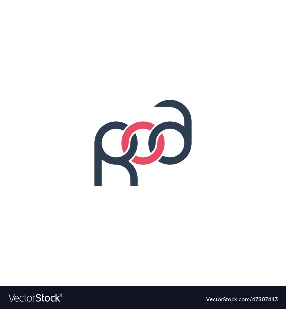 Letters roa monogram logo design Royalty Free Vector Image