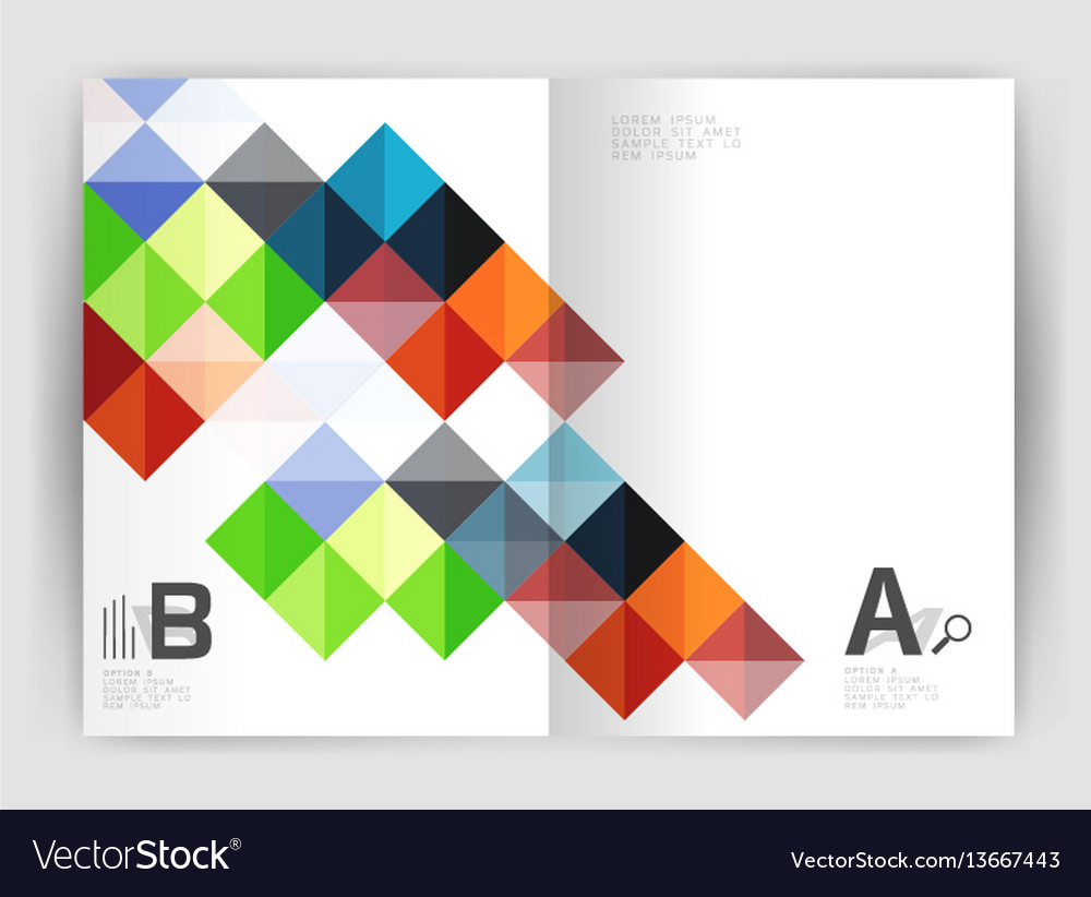 Minimalistic square brochure or leaflet business Vector Image