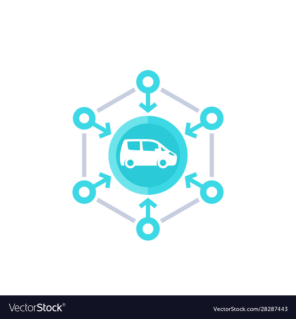 Modern Car Sharing Icon