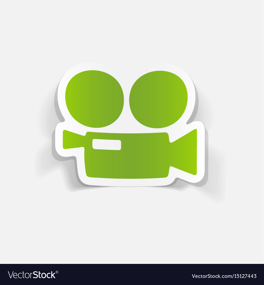 Realistic design element movie camera
