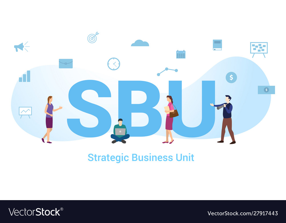 Sbu Strategic Business Unit Concept With Big Word Vector Image