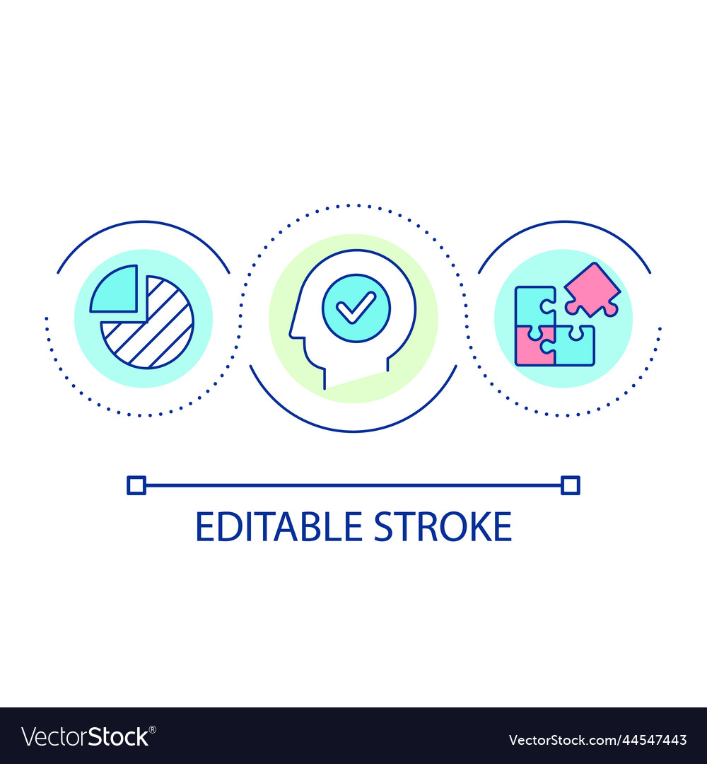 Solve problem loop concept icon vector image Solve problem loop concept icon