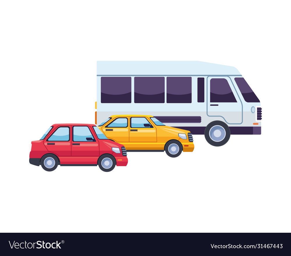 Van and taxi transport vehicles