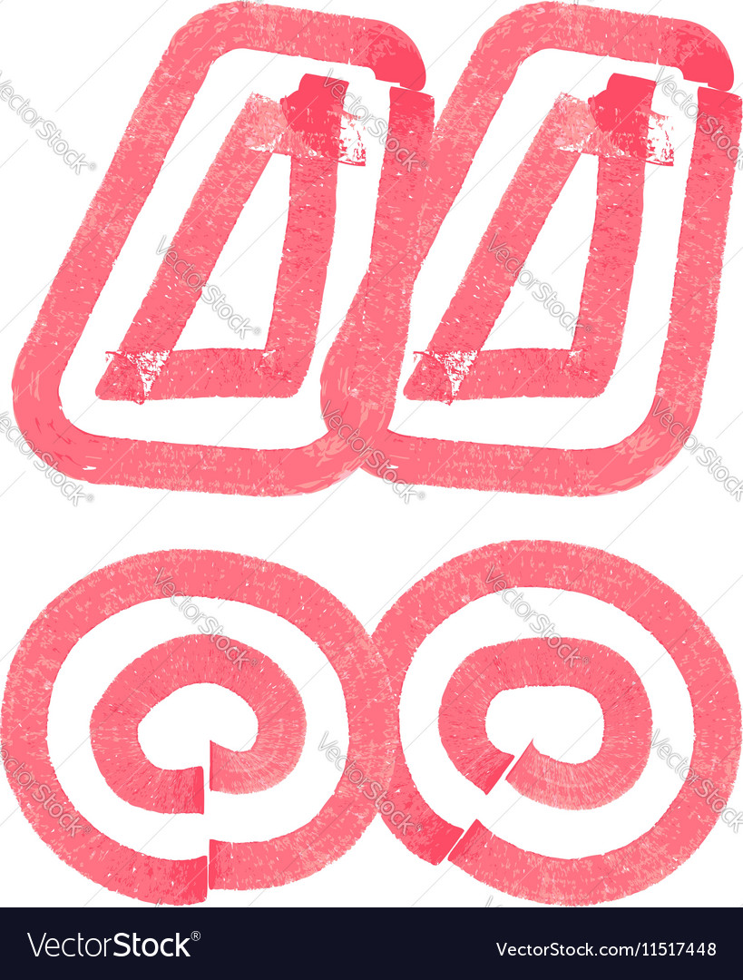 Abstract symbol made with red marker