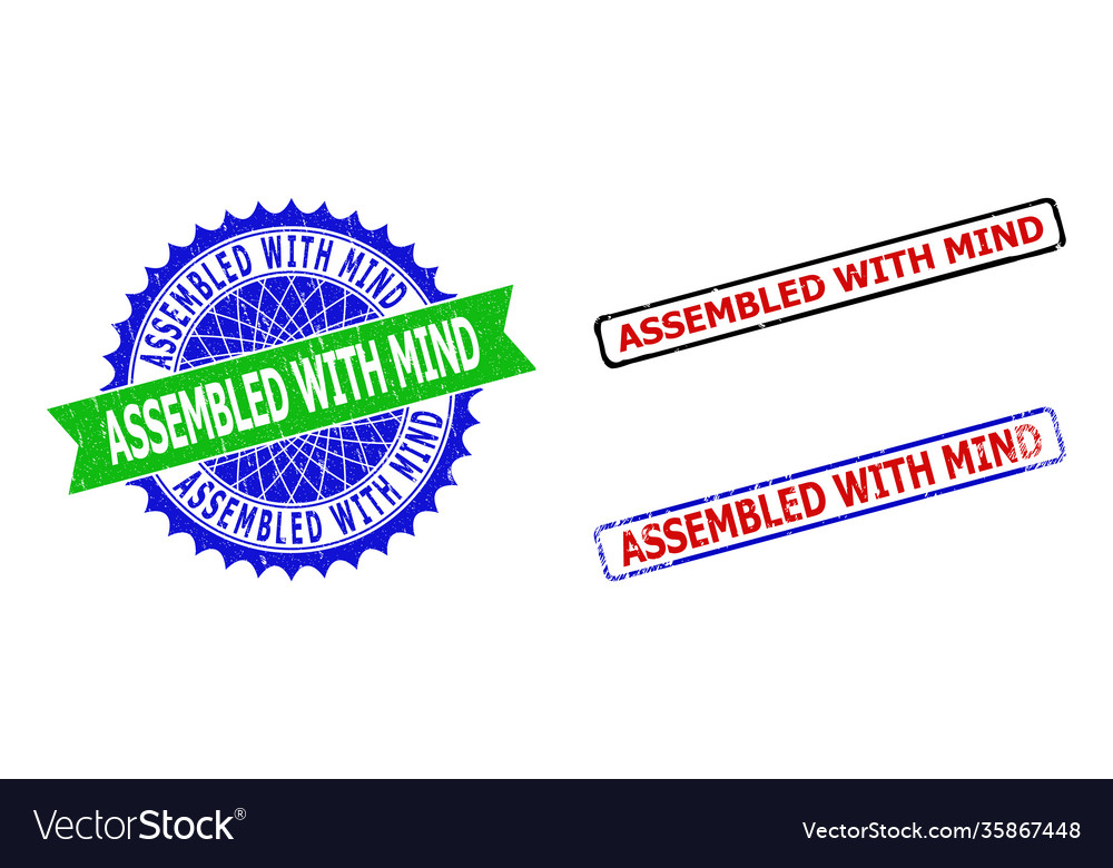 Assembled with mind rosette and rectangle bicolor