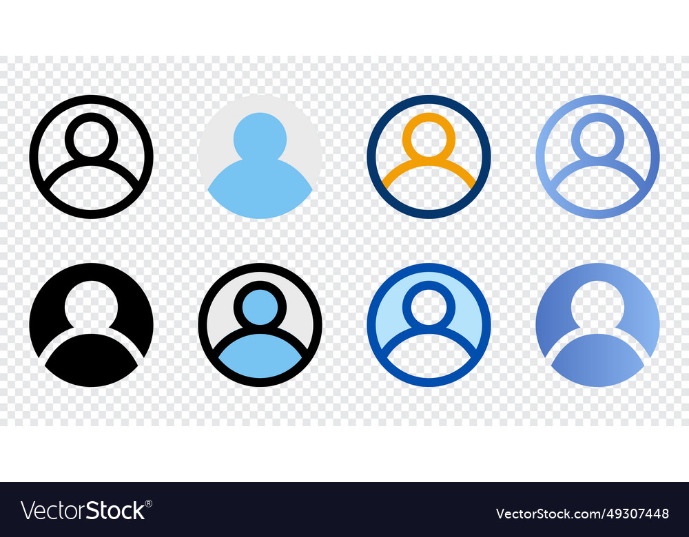 Avatar icons in different style vector image Avatar icons in different style