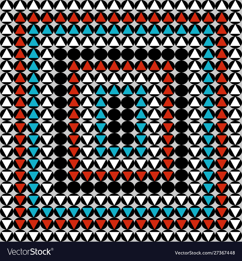 Colored retro abstract pattern in a geometric