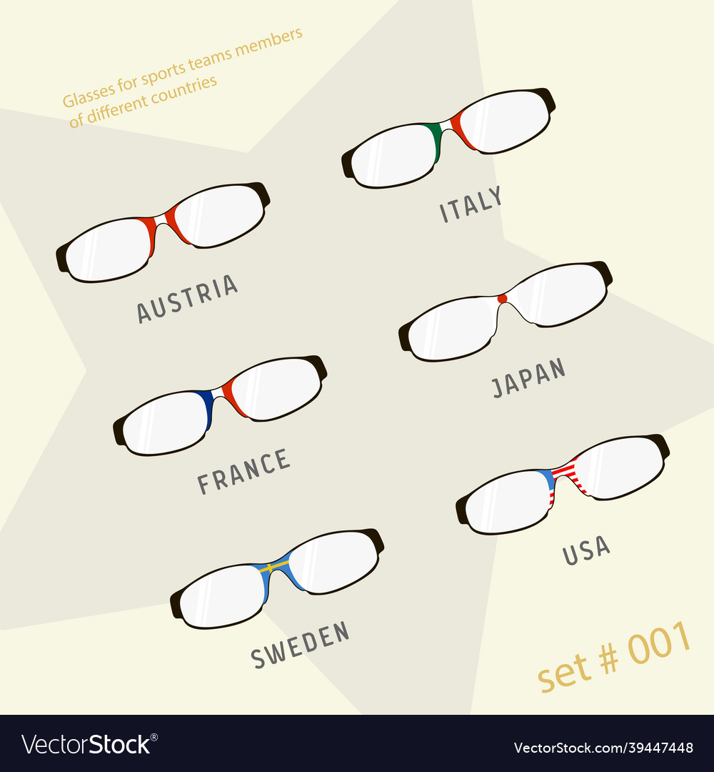 Concept points with flags of different countries