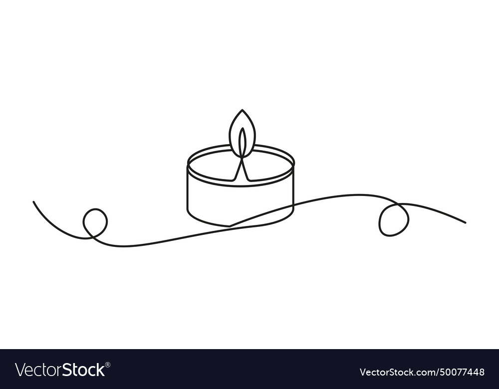 Continuous one simple single line drawing of small