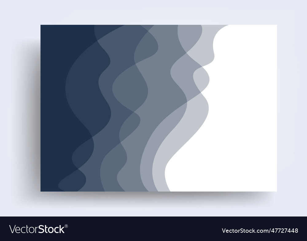 Dark color wave banner design with shadow vector image Dark color wave banner design with shadow