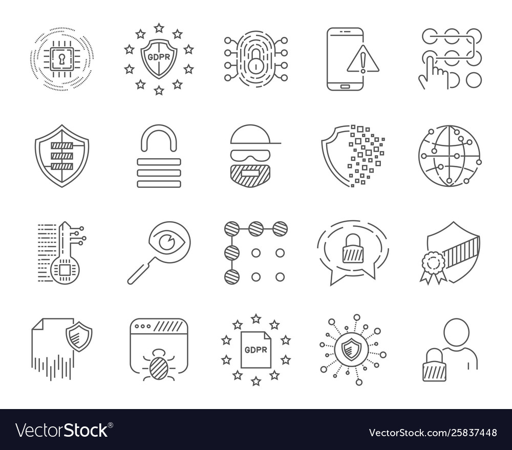 Data & Network Security Icons