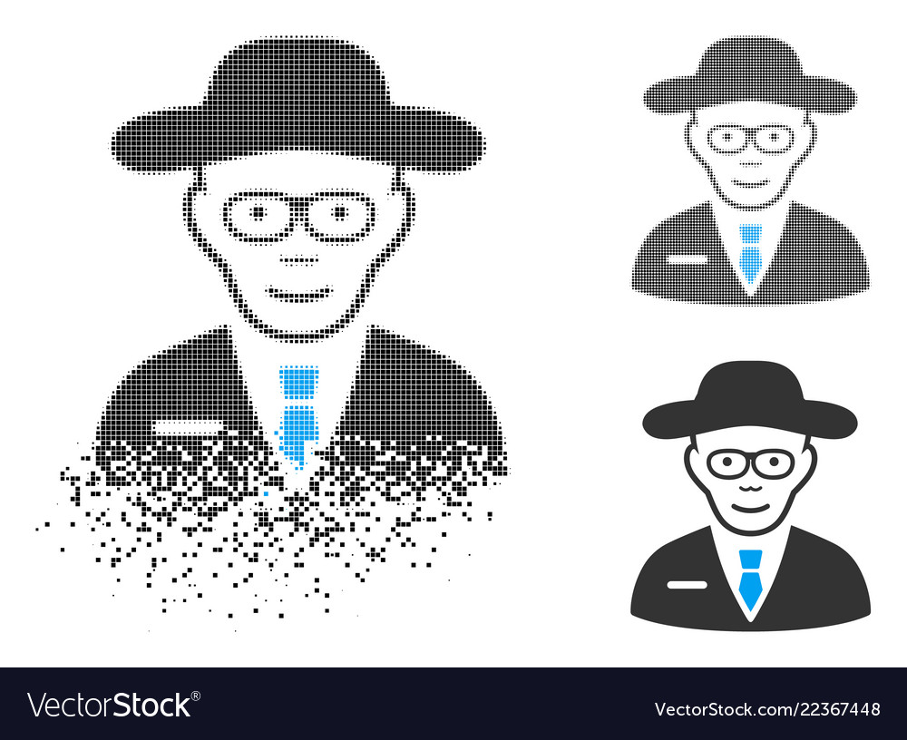 Dissolved Scientist Icon - Pixelated Disintegratio