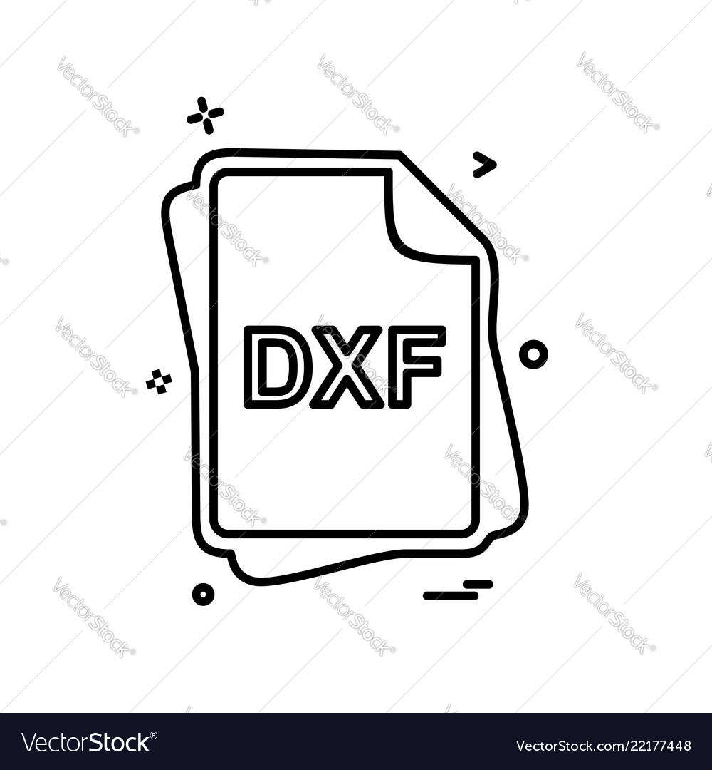 Dxf file type icon design