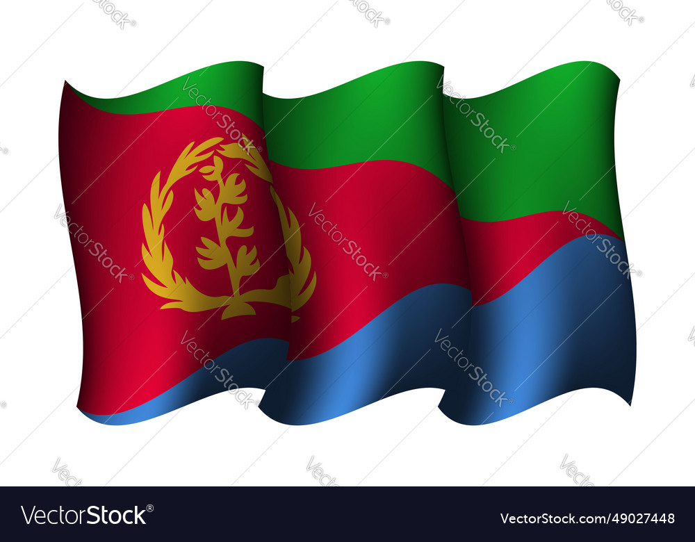 Eritrea waving flag design