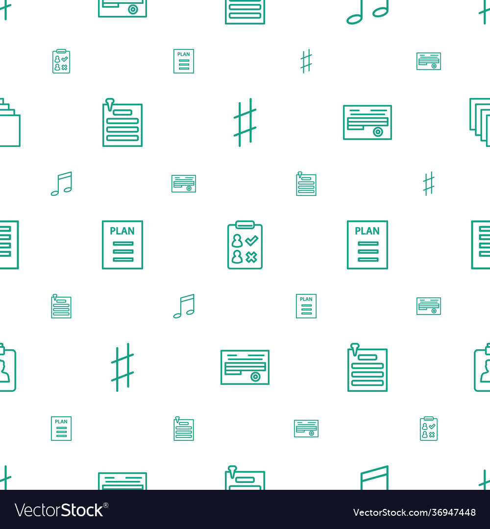 Note icons pattern seamless white background