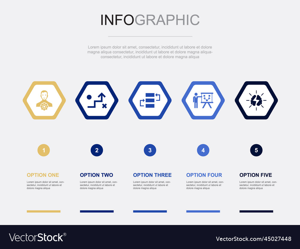 Planning icons infographic design template