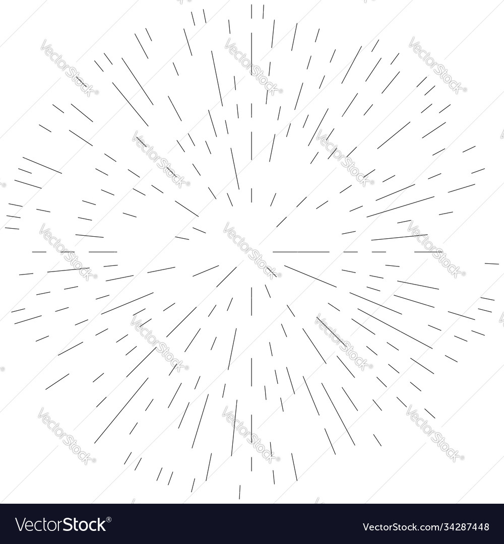 Radial radiating lines abstract burst element vector image Radial radiating lines abstract burst element