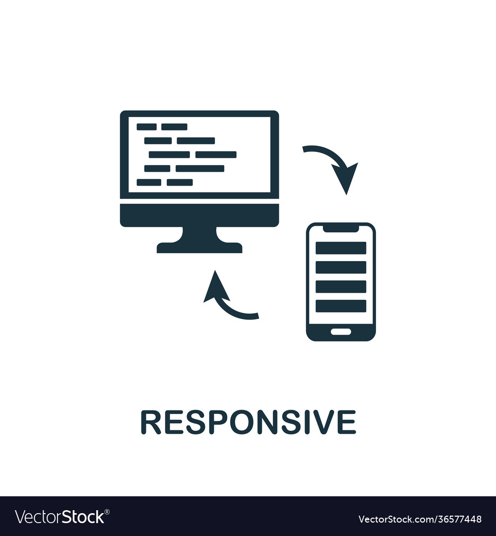 Responsive icon creative element design from vector image Responsive icon creative element design from