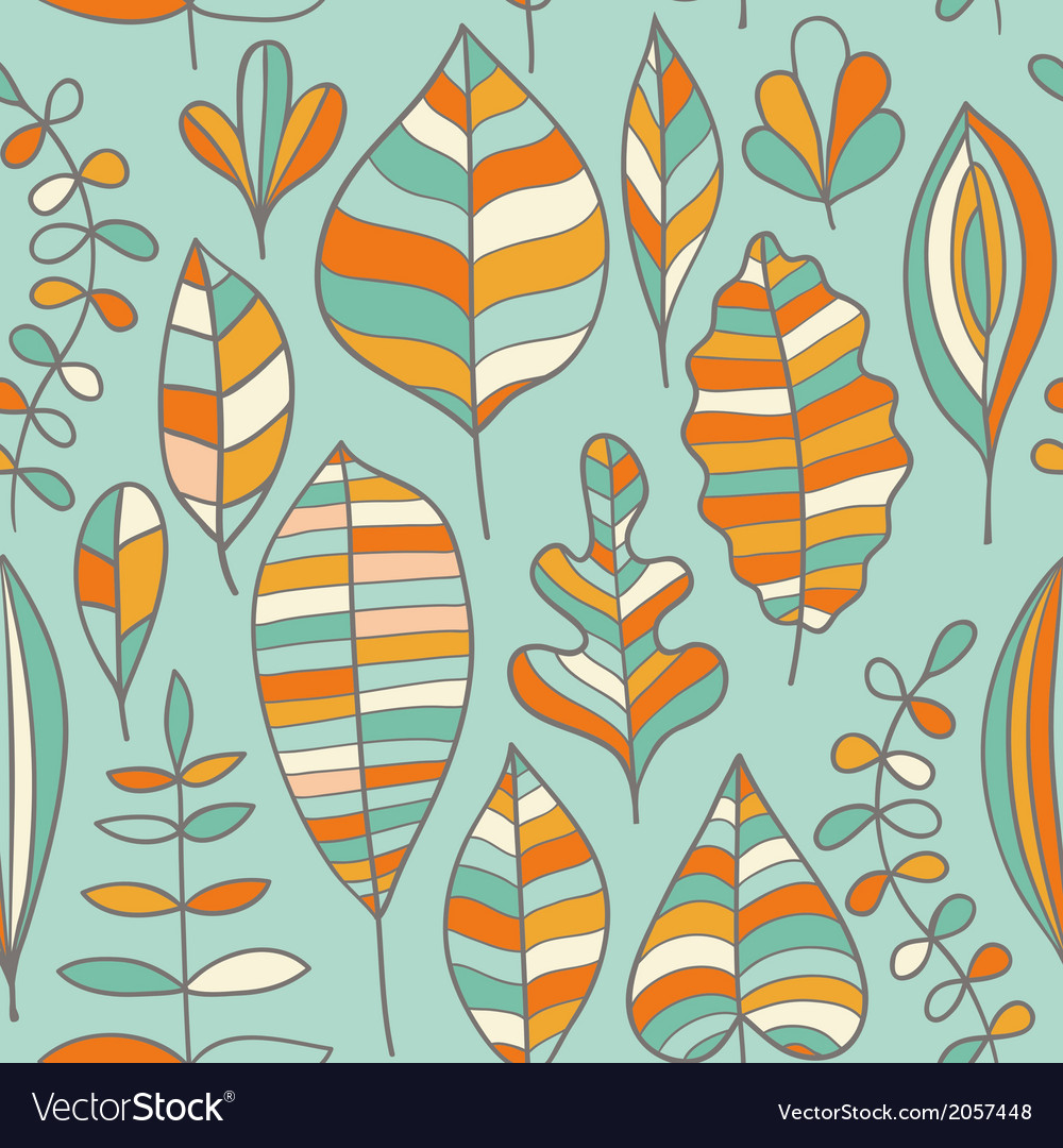 Seamless pattern with leaf abstract texture