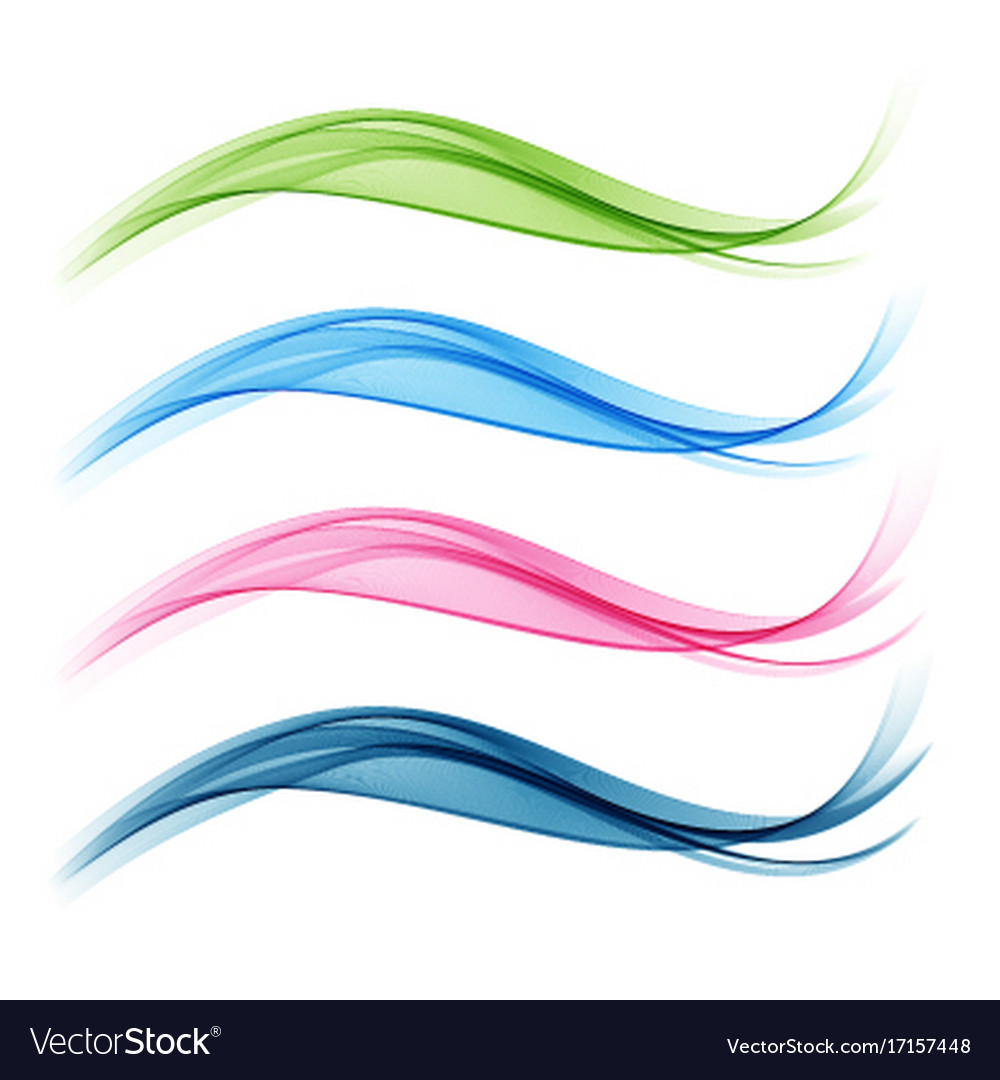 Set of blend abstract wave