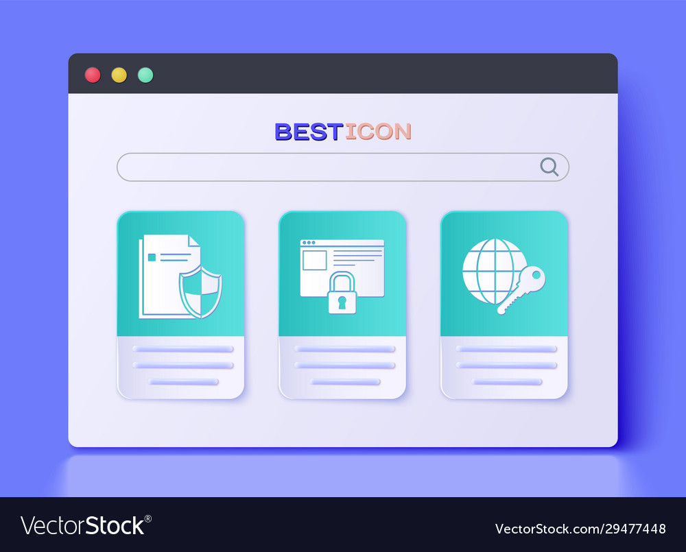 Set secure your site with https ssl document vector image Set secure your site with https ssl document