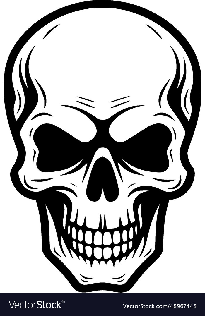 Skull - black and white isolated icon Royalty Free Vector